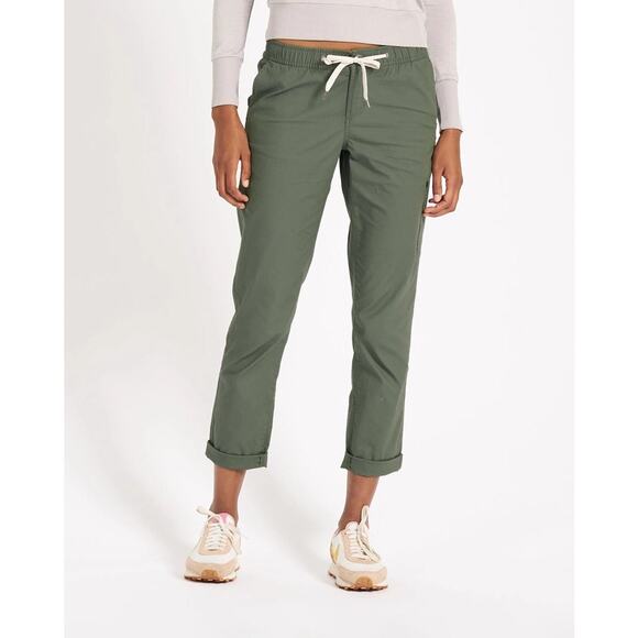 Vuori Ripstop Pant Cropped Army Green - Picture 1 of 8